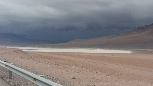 We managed to avoid this thunderstorm as we crossed the Andes